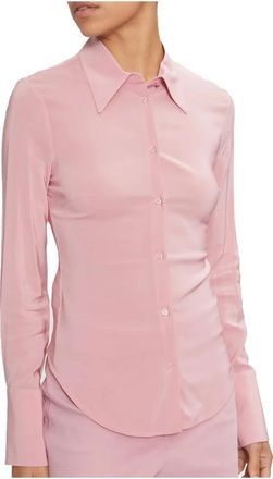 Pinko Camicia con colletto ampio - Dames - Overhemden - Roze - XL - Overhemden