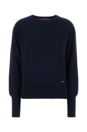 Woolrich Dark Blue Cotton And Modal Sweater
