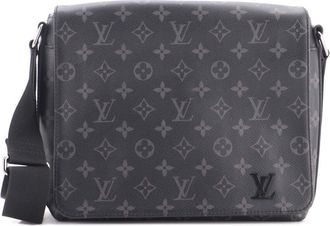 Louis Vuitton Black Monogram Eclipse Canvas District Pm (Authentic Pre-Loved)