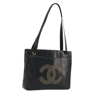 Chanel Pre-owned Vintage Schoudertas - Dames - Pre-owned - Zwart - Maat: ONE Size Leer