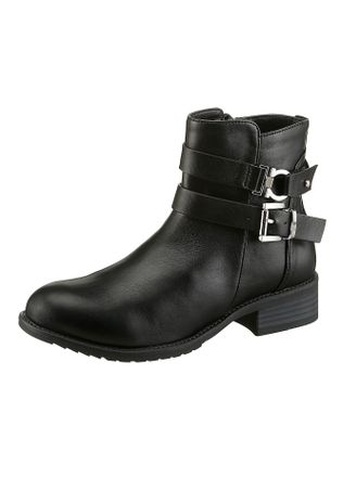 Heine Stiefelette HEINE, Damen, Gr. 36, schwarz, Synthetik, Schuhe Stiefelette