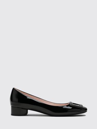 Roger Vivier Ballerine in pelle verniciata con punta tonda e placca con logo