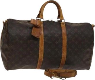 Louis Vuitton Pre-owned Canvas Weekendtas - Dames - Vintage Weekendtas - Bruin - ONE Size - Vintage