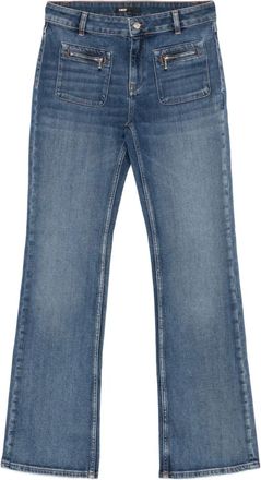 Maje Jeans con zip - Blu