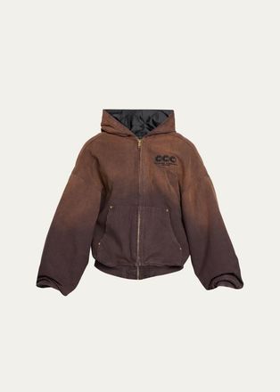Willy Chavarria Mens Faux Suede Tonal Ombr&eacute; Jacket