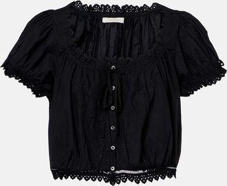 D&ocirc;en D&ocirc;en Nera embroidered cotton top