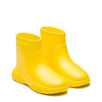 Prada Womens Bicolor Rubber Rain Boots
