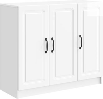 vidaXL Aparador Brillante 89 X 34,5 X 77 Cm Madera De Ingenier&iacute;a Vidaxl