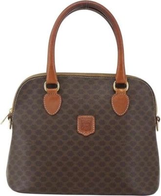 Celine Pre-owned Handbags, female, Brown, Size: ONE SIZE Pre-owned Vintage Canvas Handbag