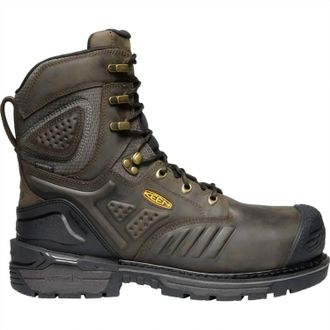 Keen Mens Philadelphia 8 Carbon Fiber Waterproof Work Boots In Cascade Brown Black