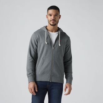 Levi's Original Housemark Zip Up Hoodie - Mens - 2XL - Grey