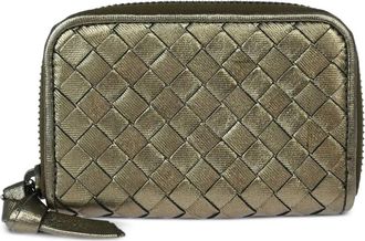 Bottega Veneta Portafoglio Intrecciato con zip 2007 - Oro