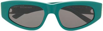Balenciaga Dynasty D-Frame Zonnebril - Dames - Zonnebrillen - Groen - ONE Size - Accessoires