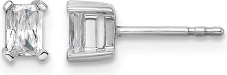 Diamond2Deal 14k Gold 1/2 ct Radiant Lab Grown Diamond Stud Earrings VS Clarity, D-E Color