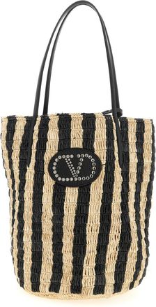 Valentino Garavani Natural Raffia Tote