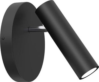 OEM L&aacute;mpara De Pared De Lectura Tubo Negro Con Elemento Cromado Axion 1xgu10 8w Luminex