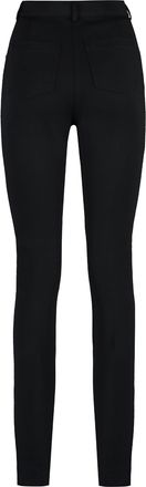 Sportmax Womens Virgin Wool Flared Trousers Black