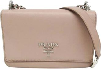 Prada Pre-owned Cross Body Bags, female, Pink, Size: ONE SIZE Pre-owned Chain shoulder bag 1Bd144