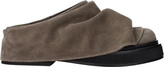 The Attico De Attico Slippers En Klompen Robin Dames Suede Grijs/Mole