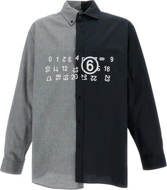 Maison Margiela Bi-color Shirt - Heren - Casual Overhemden - Veelkleurig - M - Katoen - Overhemden