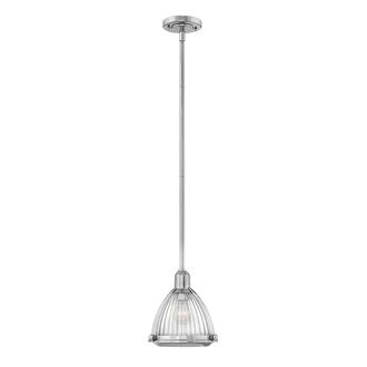 Netlighting Hinkley Elroy 1 Light Pendant Polished Nickel in Grey