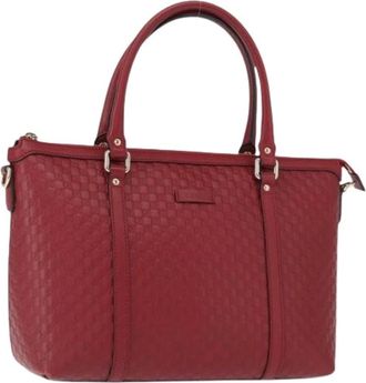 Gucci Pre-owned Handbags, female, Red, Size: ONE SIZE Pre-owned Vintage Leather Handbag