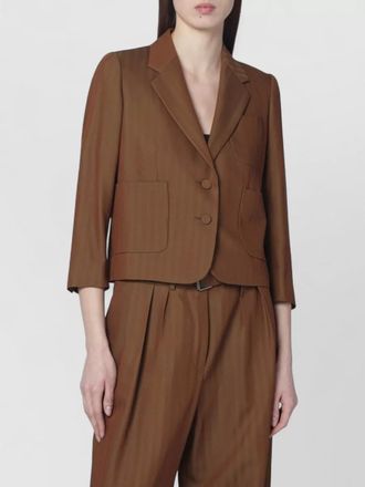 Dries Van Noten cropped wool blend tailored jacket