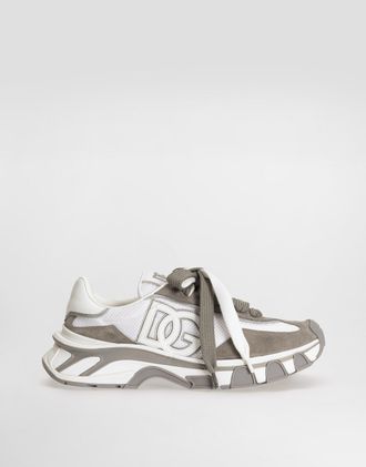 Dolce & Gabbana Dg Country Road Nylon And Leather Sneakers - Man Multicolor 42.5