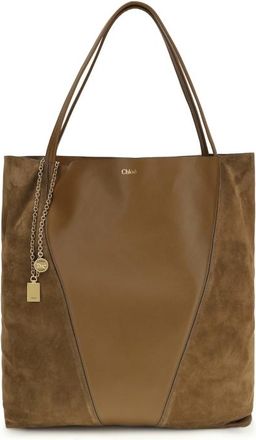 Chlo&eacute; Spin Tote Bag In Grenadine Leather And Suede