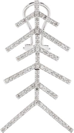 Kamushki 14kt white gold Wishbone single earring - women - 14kt White Gold/Diamond - One Size - Silver