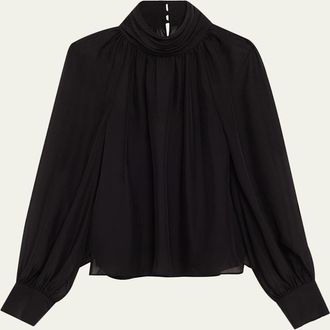 Veronica Beard Alyssa Silk Chiffon Blouse