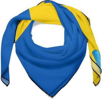 Generic Ukraine Flag of Ukrainian Women Scarf Square Silk, Head Scarf Neck Scarves 27 Inch Large Fashion Wrap