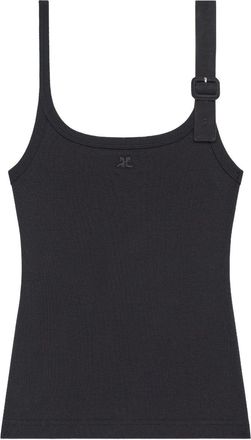 Courr&egrave;ges Buckle 90s Rib Tank Top