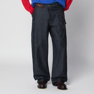 J.W.Anderson Jeans Twisted Workwear in denim indaco
