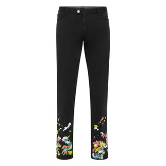 Philipp Plein Heren, Broeken, Zwart, Maat: XL Katoen