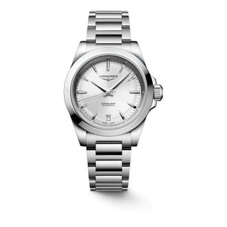 Longines Conquest Zilveren Zonnestraal Wijzerplaat Stalen Horloge - Dames - Horloges - Grijs - ONE Size - Accessoires