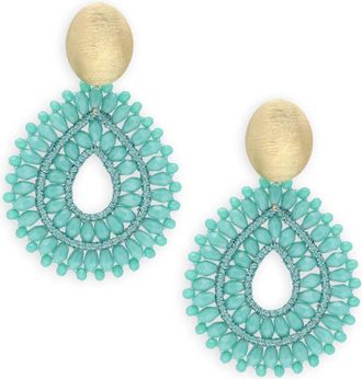 Lott. Gioielli Kristallen Double Drop Oorbellen - Dames - Oorbellen - Blauw - ONE Size - Accessoires