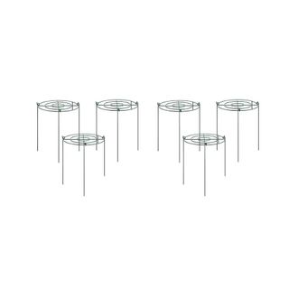 OEM 6 Juegos De Jaulas De Soporte Para Peon&iacute;as, Rejillas De Crecimiento Con Aros Y 4 Patas, F&eacute;rula De Soporte Para Plantas, Anillo