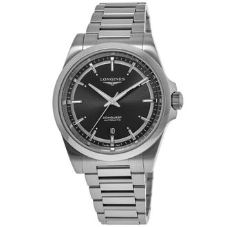 Longines Conquest Automatic Black Dial Steel Mens Watch L3.720.4.52.6