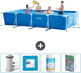 Intex Piscina Con Estructura Rectangular - 450x220x84 Cm - 7-piezas Scb130