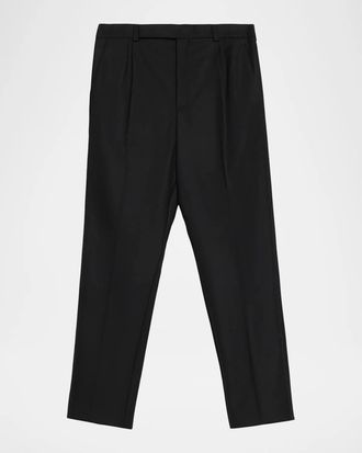 Saint Laurent Men & apos;s Pleated Wool Trousers