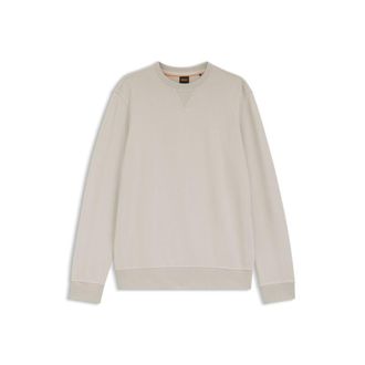 BOSS Logo-patch sweatshirt in cotton terry