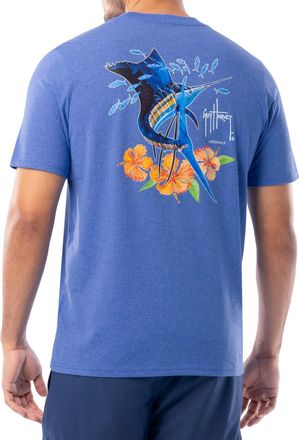Guy Harvey Mens Threadcycled Short Sleeve T-Shirt, Azul, XL