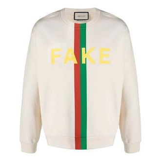 Gucci Fake Not Printed Crew Sweater White 635847-XJCXY-9230