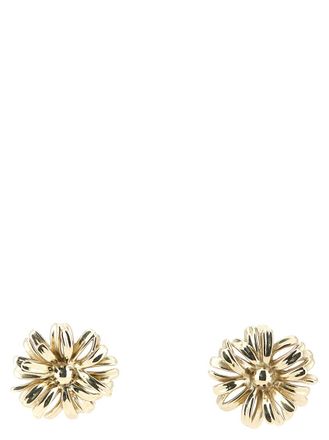 Dries Van Noten Gold Flower Stud Earrings