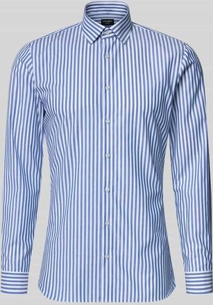 Olymp No. 6 Super Slim Fit Business-Hemd mit Kentkragen in Royal, Gr&ouml;&szlig;e 36