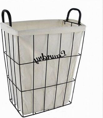 Trade Shop Trade Shop - Cesto Contenitore Portabiancheria In Tessuto Con Struttura In Metallo Bagno 10630