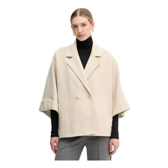 Gaud&igrave; Korte Double-Breasted Jas - Dames - Mantels - Beige - Maat: M Viscose