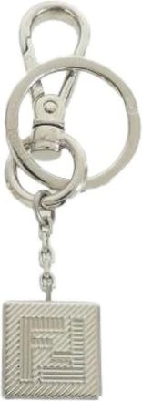 Fendi Pre-owned Accessories, female, Gray, Size: ONE SIZE Pre-owned Silver Key-holders