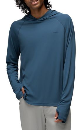 Prana Sol Shade Long Sleeve Performance Hoodie in Bluff Blue at Nordstrom, Size Xx-Large